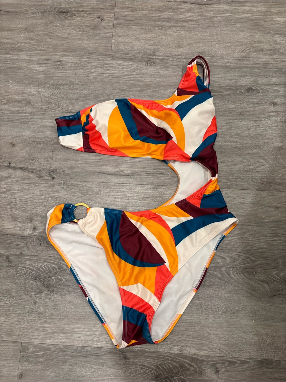 Shade & Shore Multicolor Geometric One-Piece Swimsuit
